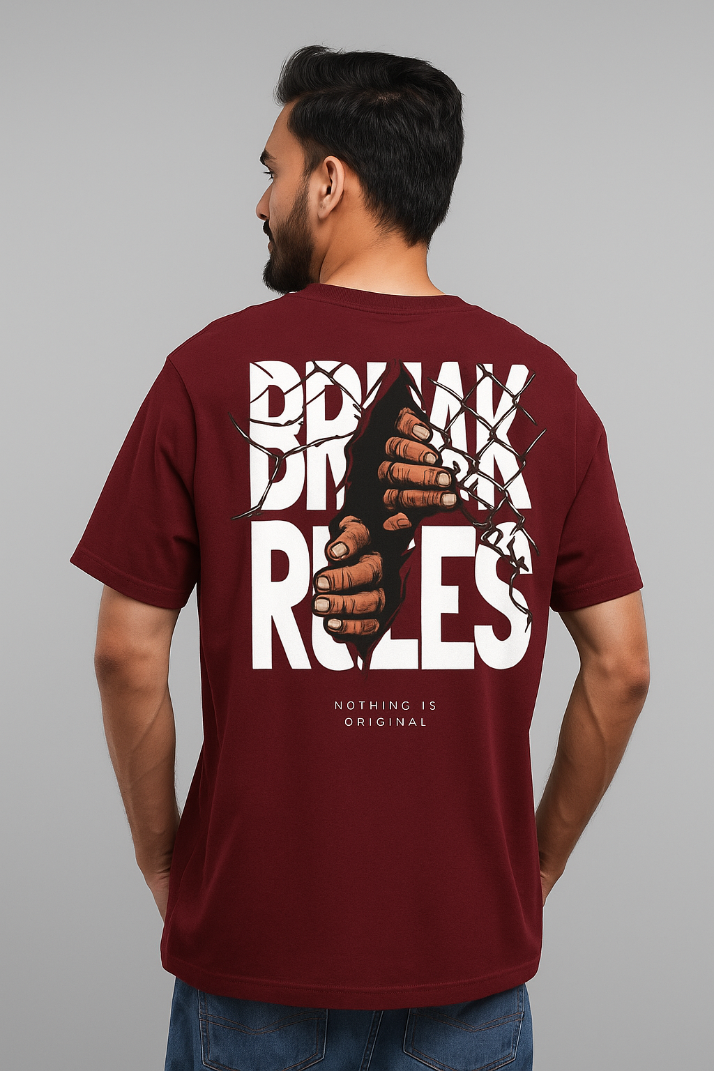 Break The Rules Drop Shoulder Unisex Oversized T-Shirt